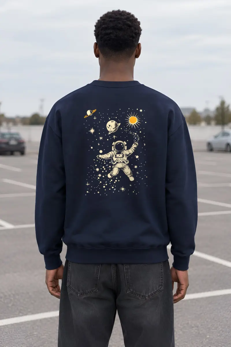 "Cosmic Drifter" Heavy Blend Unisex Crewneck Sweatshirt