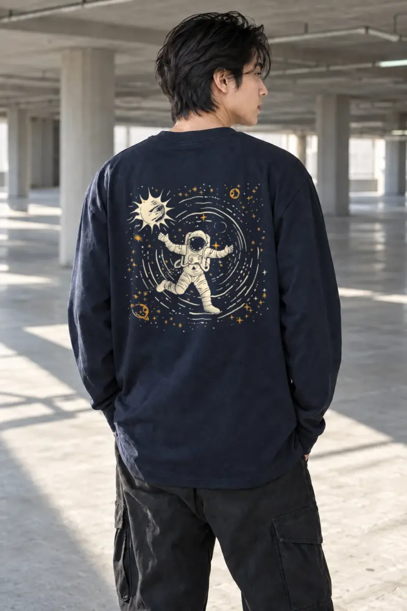 “Cosmic Drifter” Unisex Longsleeve T-shirt | Gildan 2400