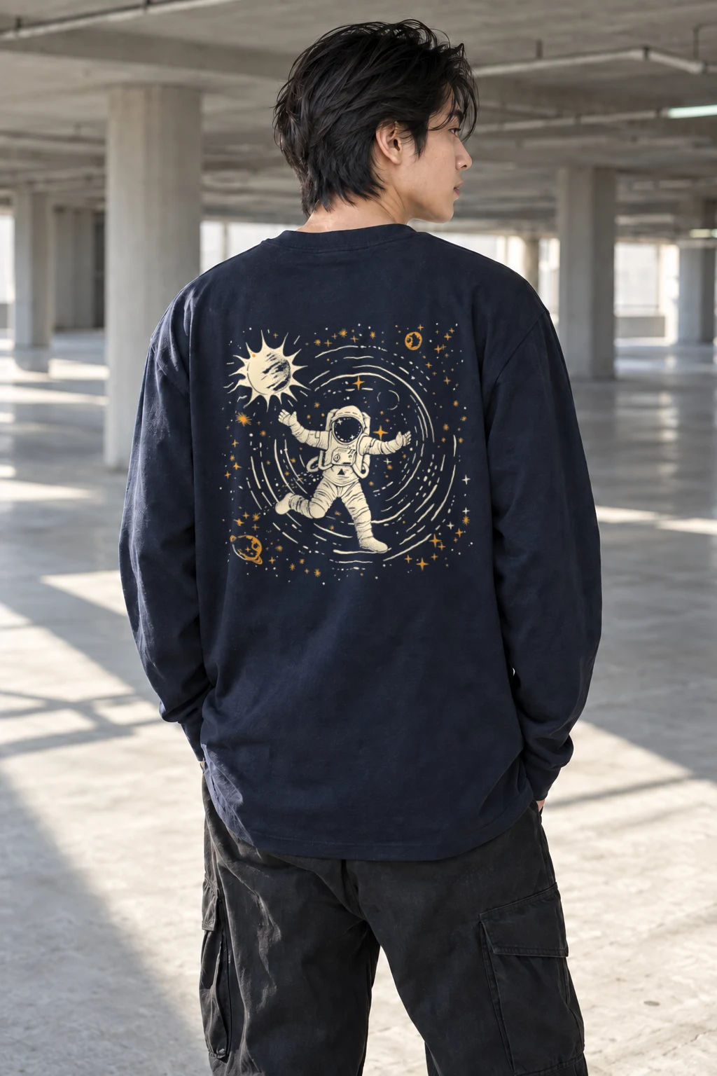"Cosmic Drifter" Unisex Longsleeve T-shirt | Gildan 2400