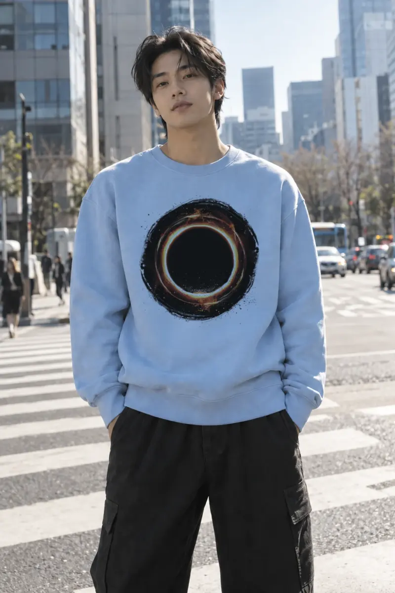 "Cosmic Fire Ring" Heavy Blend Unisex Crewneck Sweatshirt | Gildan 18000