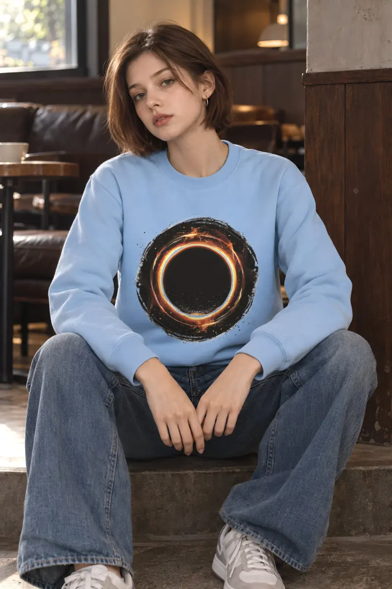 "Cosmic Fire Ring" Heavy Blend Unisex Crewneck Sweatshirt
