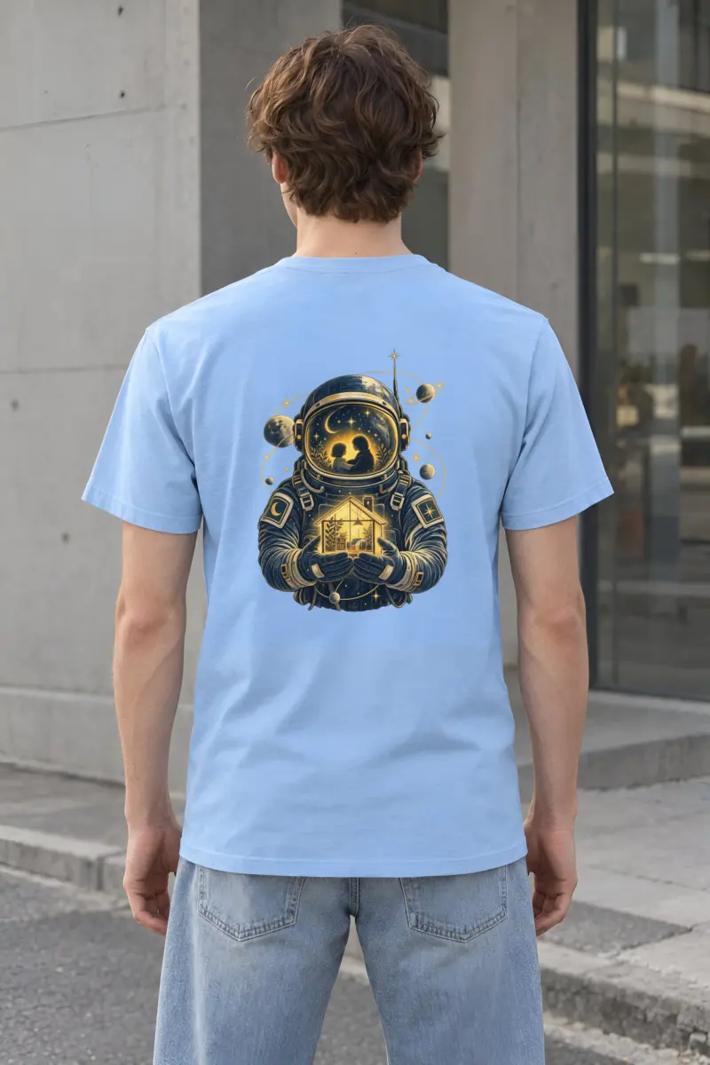 "Cosmic Homecoming" Heavyweight Unisex Crewneck T-shirt