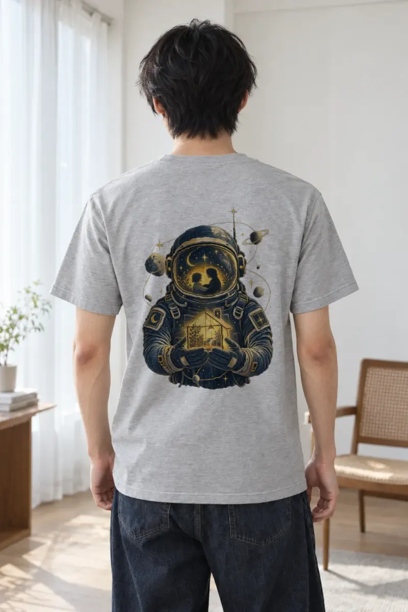 "Cosmic Homecoming" Heavyweight Unisex Crewneck T-shirt