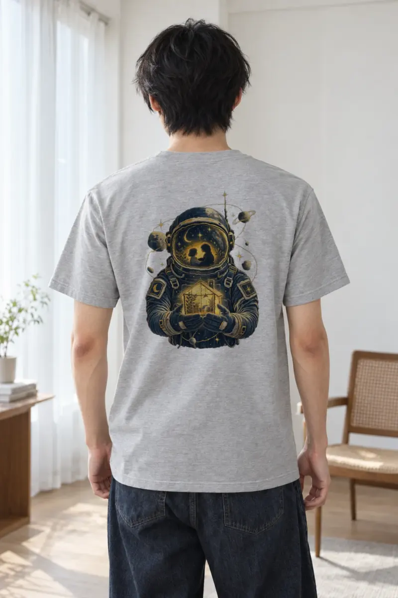 "Cosmic Homecoming" Heavyweight Unisex Crewneck T-shirt