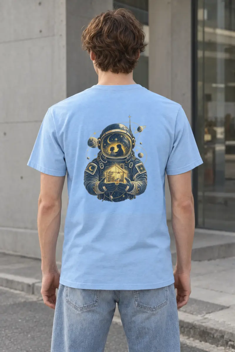 "Cosmic Homecoming" Heavyweight Unisex Crewneck T-shirt
