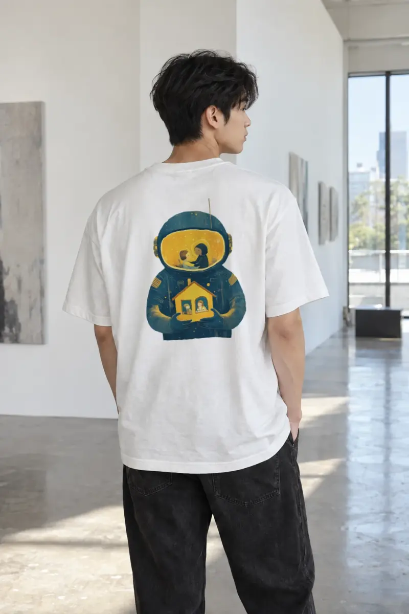 “Cosmic Housekeeper” Heavyweight Unisex Crewneck T-shirt | Gildan 5000