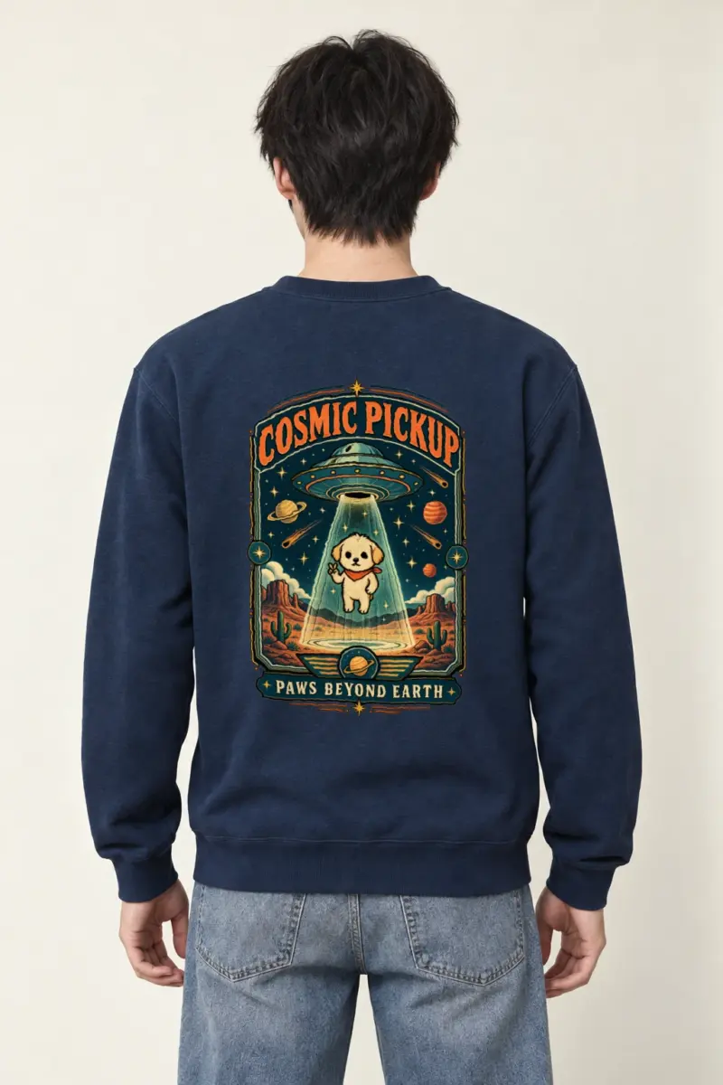"Cosmic Pickup Paws" Heavy Blend Unisex Crewneck Sweatshirt