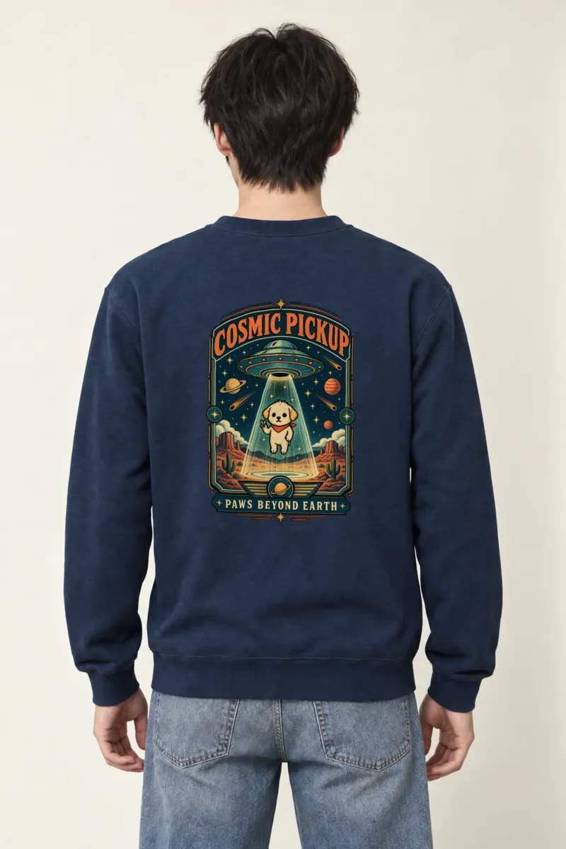 "Cosmic Pickup Paws" Heavy Blend Unisex Crewneck Sweatshirt