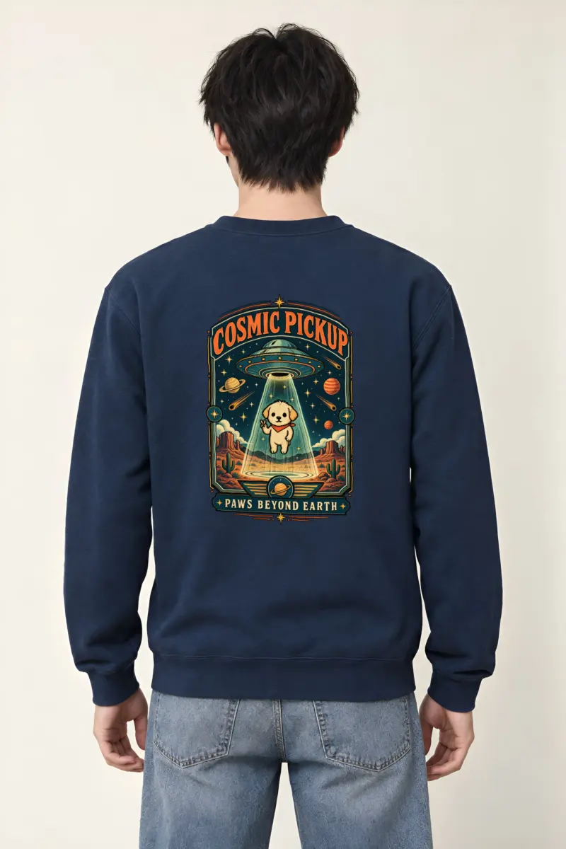 "Cosmic Pickup Paws" Heavy Blend Unisex Crewneck Sweatshirt