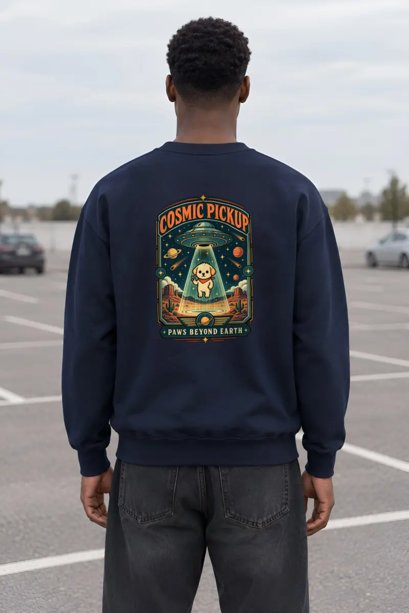 "Cosmic Pickup Paws" Heavy Blend Unisex Crewneck Sweatshirt