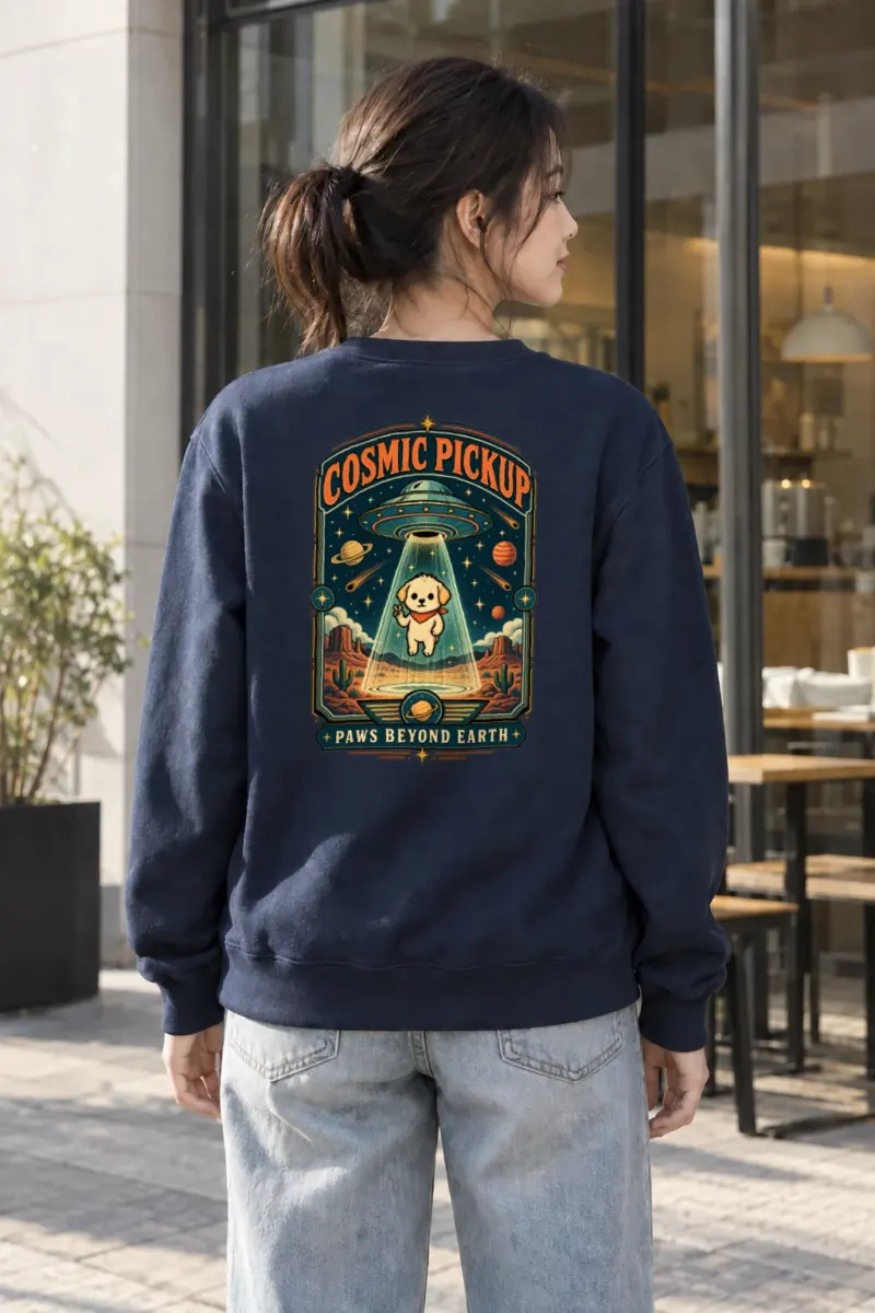 "Cosmic Pickup Paws" Heavy Blend Unisex Crewneck Sweatshirt | Gildan 18000