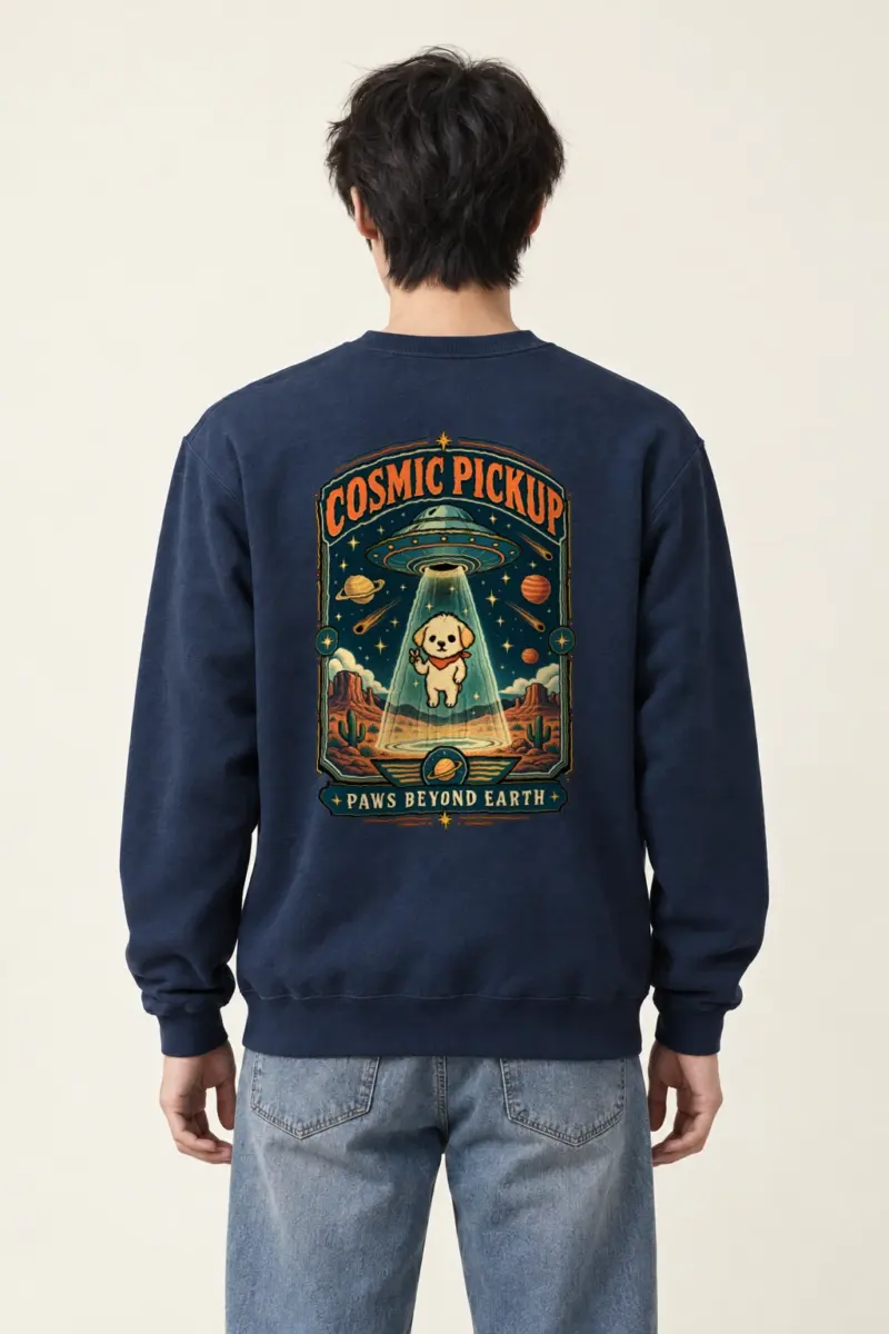 "Cosmic Pickup Paws" Heavy Blend Unisex Crewneck Sweatshirt