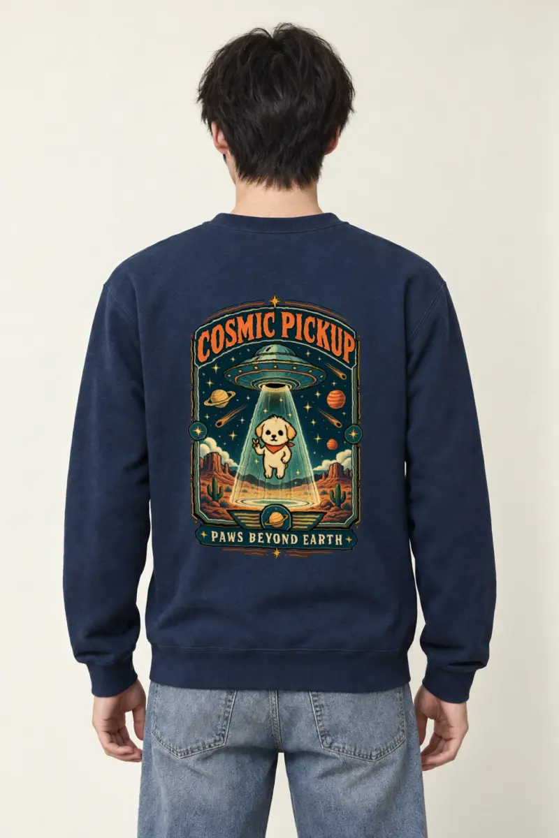 "Cosmic Pickup Paws" Heavy Blend Unisex Crewneck Sweatshirt