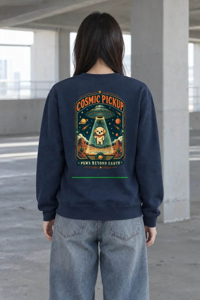 "Cosmic Pickup Paws" Heavy Blend Unisex Crewneck Sweatshirt | Gildan 18000