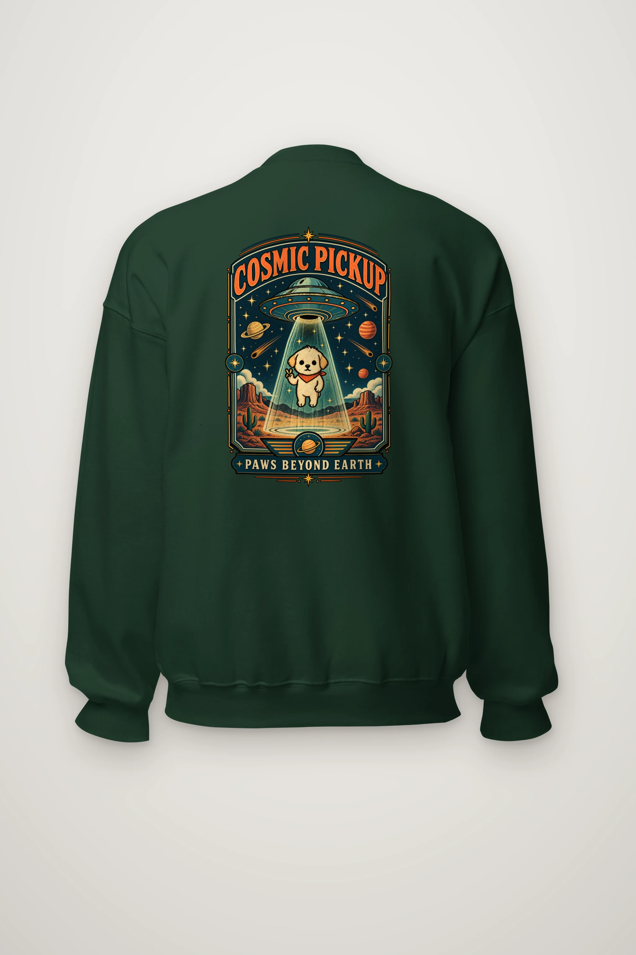 "Cosmic Pickup Paws" Heavy Blend Unisex Crewneck Sweatshirt