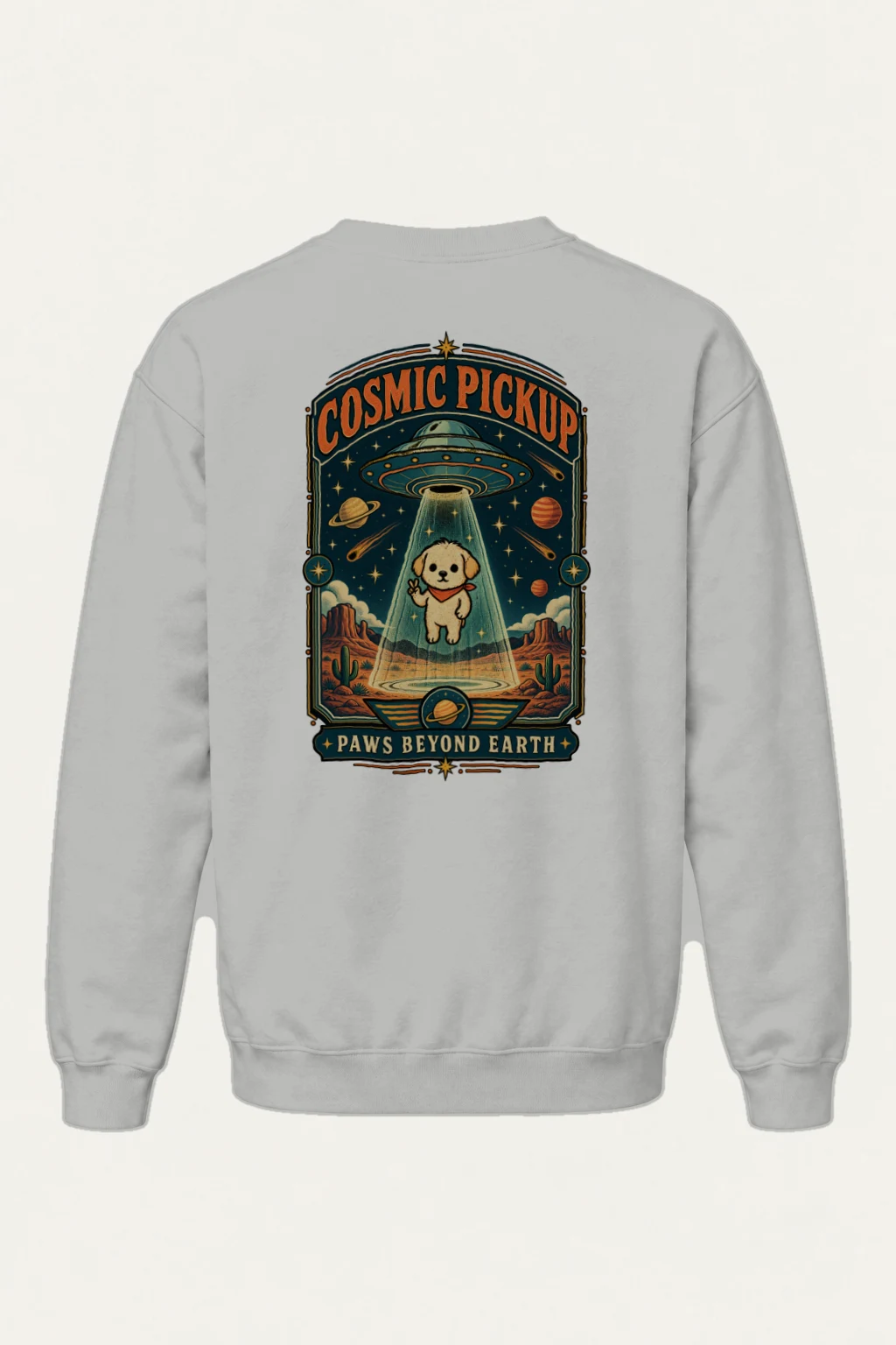 "Cosmic Pickup Paws" Heavy Blend Unisex Crewneck Sweatshirt | Gildan 18000