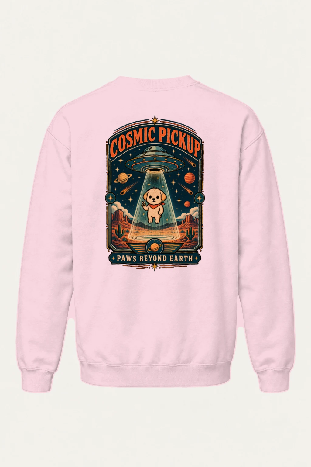 "Cosmic Pickup Paws" Heavy Blend Unisex Crewneck Sweatshirt | Gildan 18000