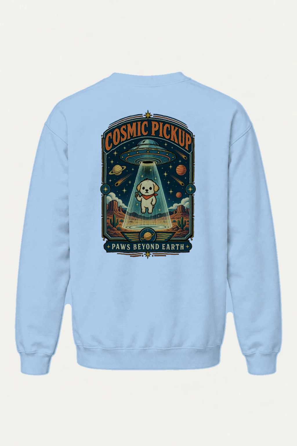 "Cosmic Pickup Paws" Heavy Blend Unisex Crewneck Sweatshirt | Gildan 18000