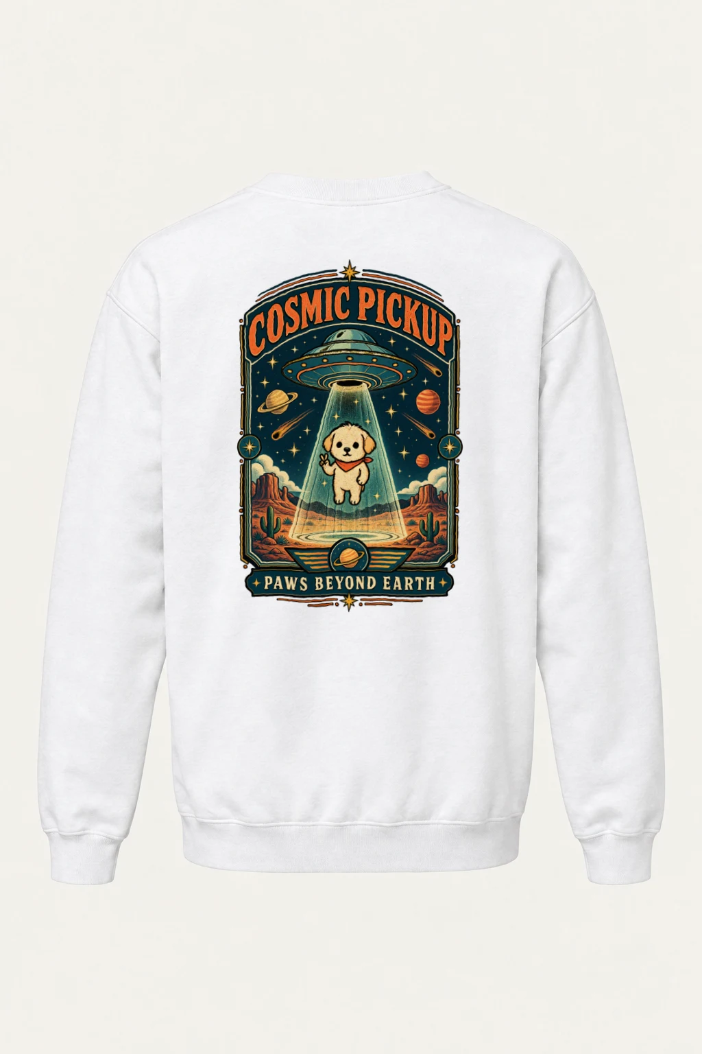 "Cosmic Pickup Paws" Heavy Blend Unisex Crewneck Sweatshirt | Gildan 18000