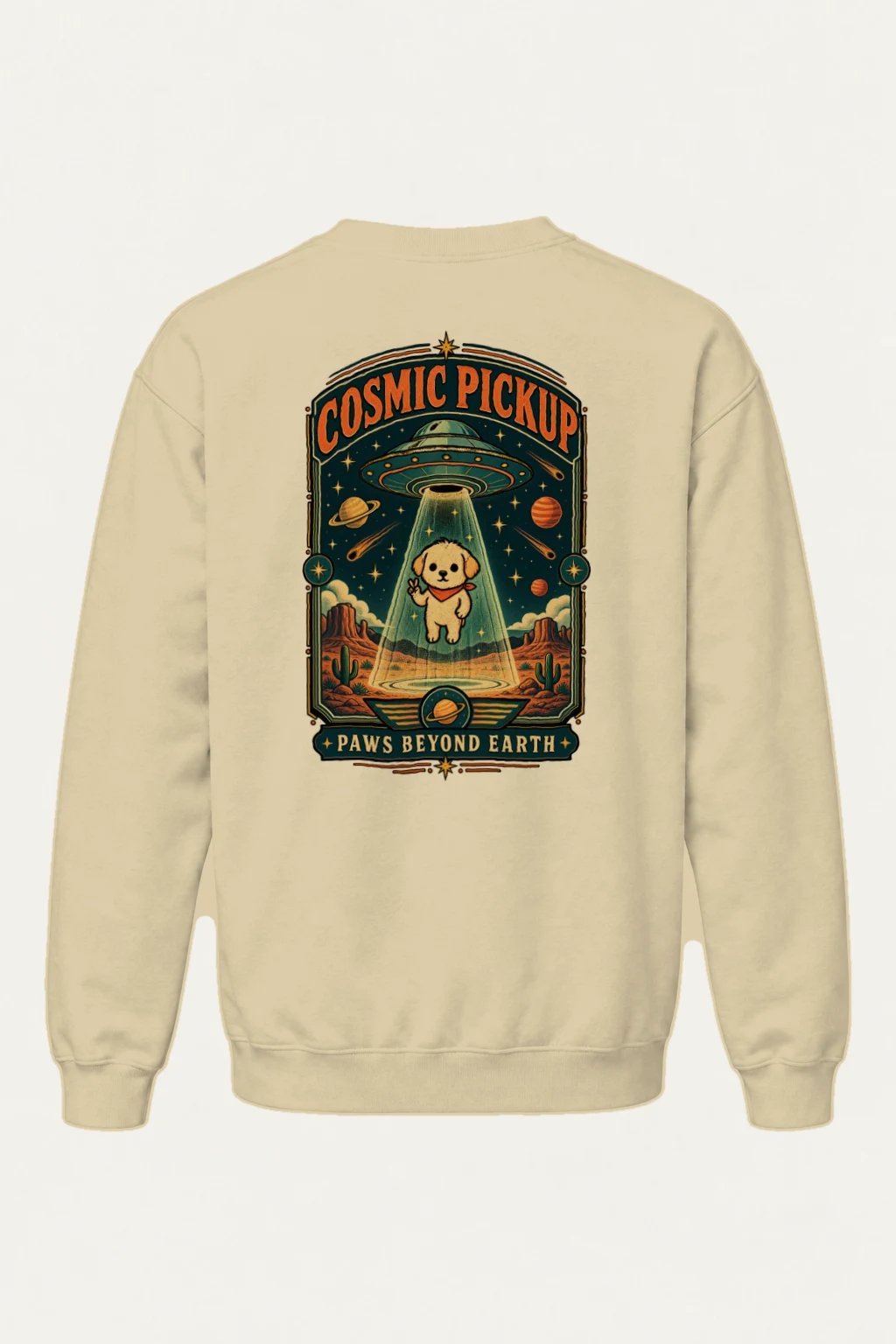 "Cosmic Pickup Paws" Heavy Blend Unisex Crewneck Sweatshirt | Gildan 18000