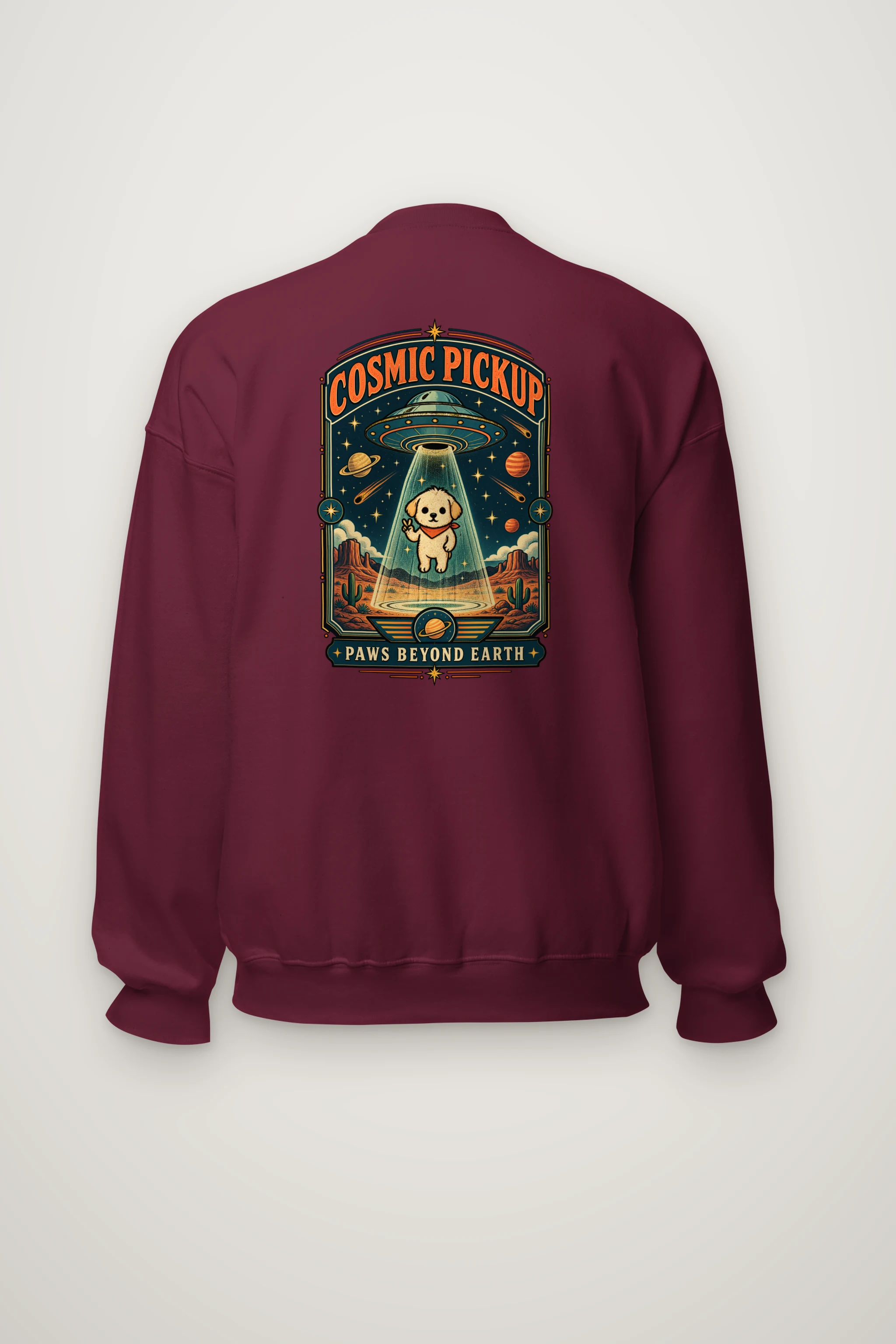 "Cosmic Pickup Paws" Heavy Blend Unisex Crewneck Sweatshirt