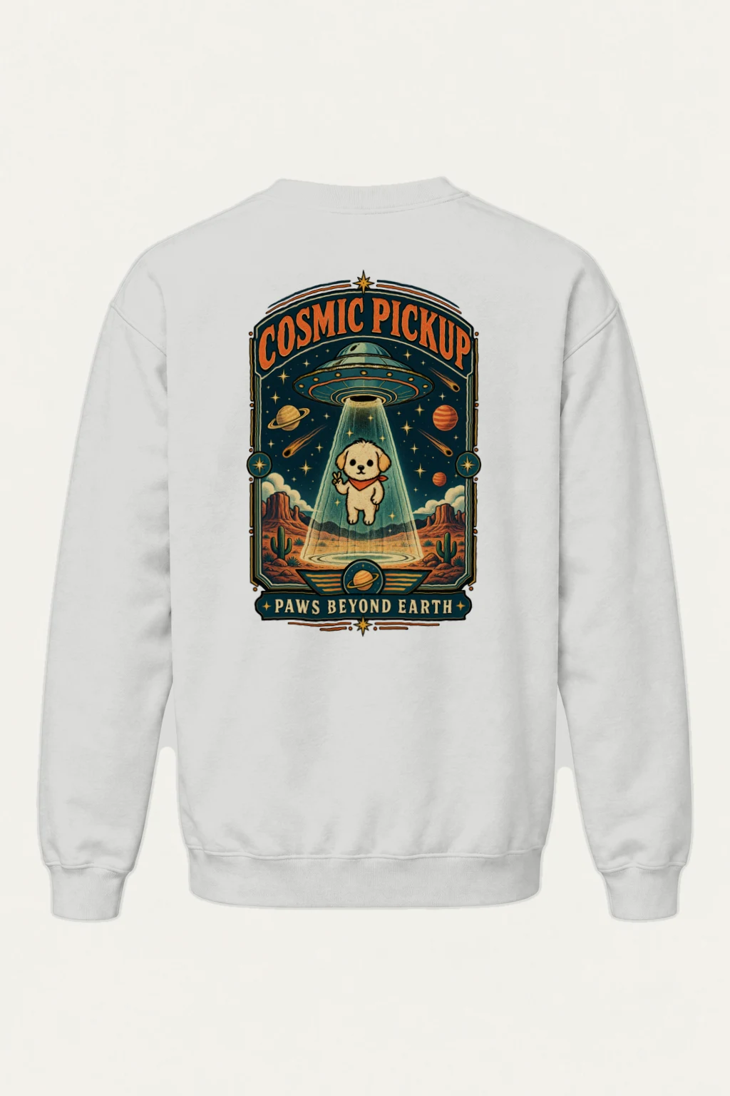 "Cosmic Pickup Paws" Heavy Blend Unisex Crewneck Sweatshirt | Gildan 18000