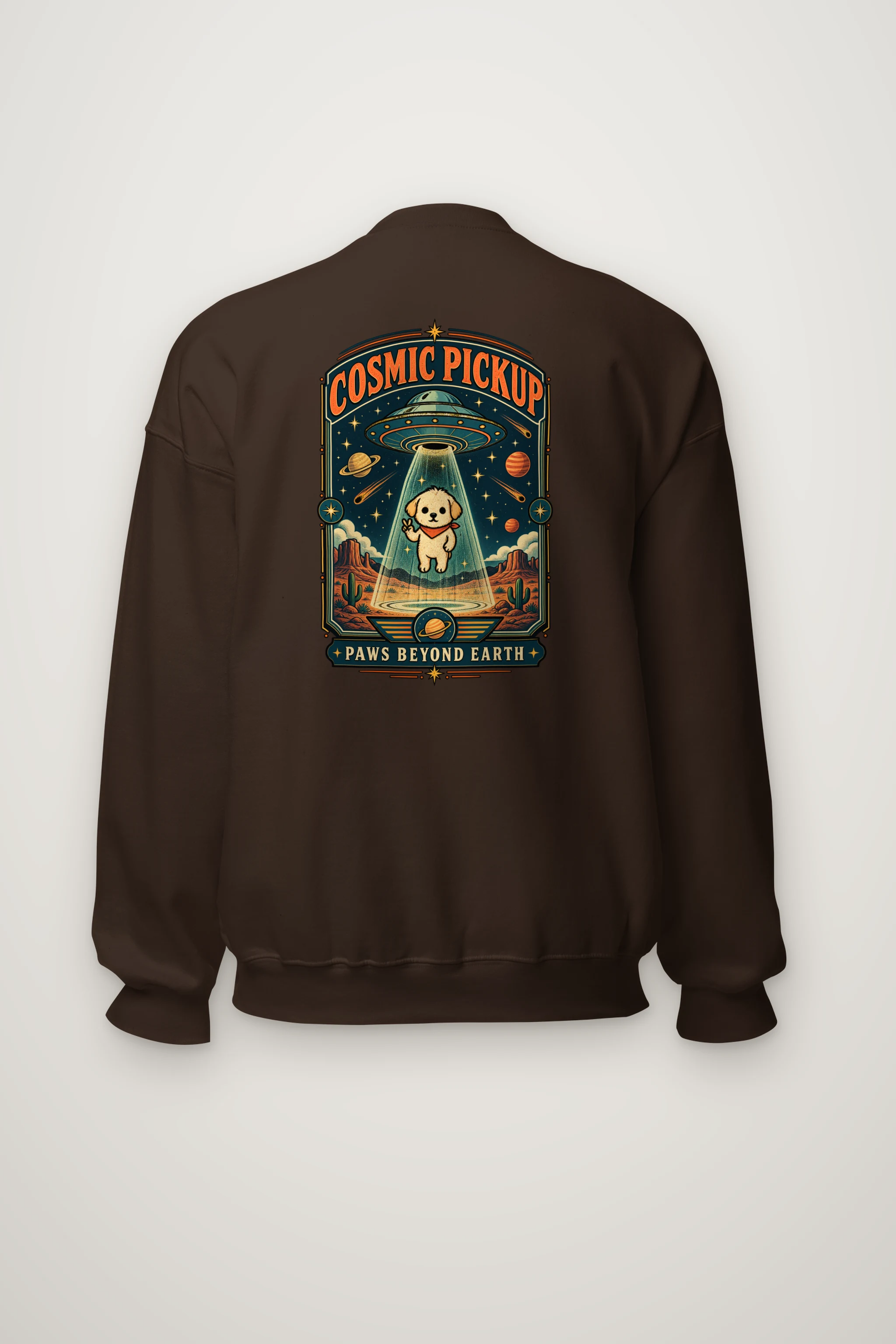 "Cosmic Pickup Paws" Heavy Blend Unisex Crewneck Sweatshirt