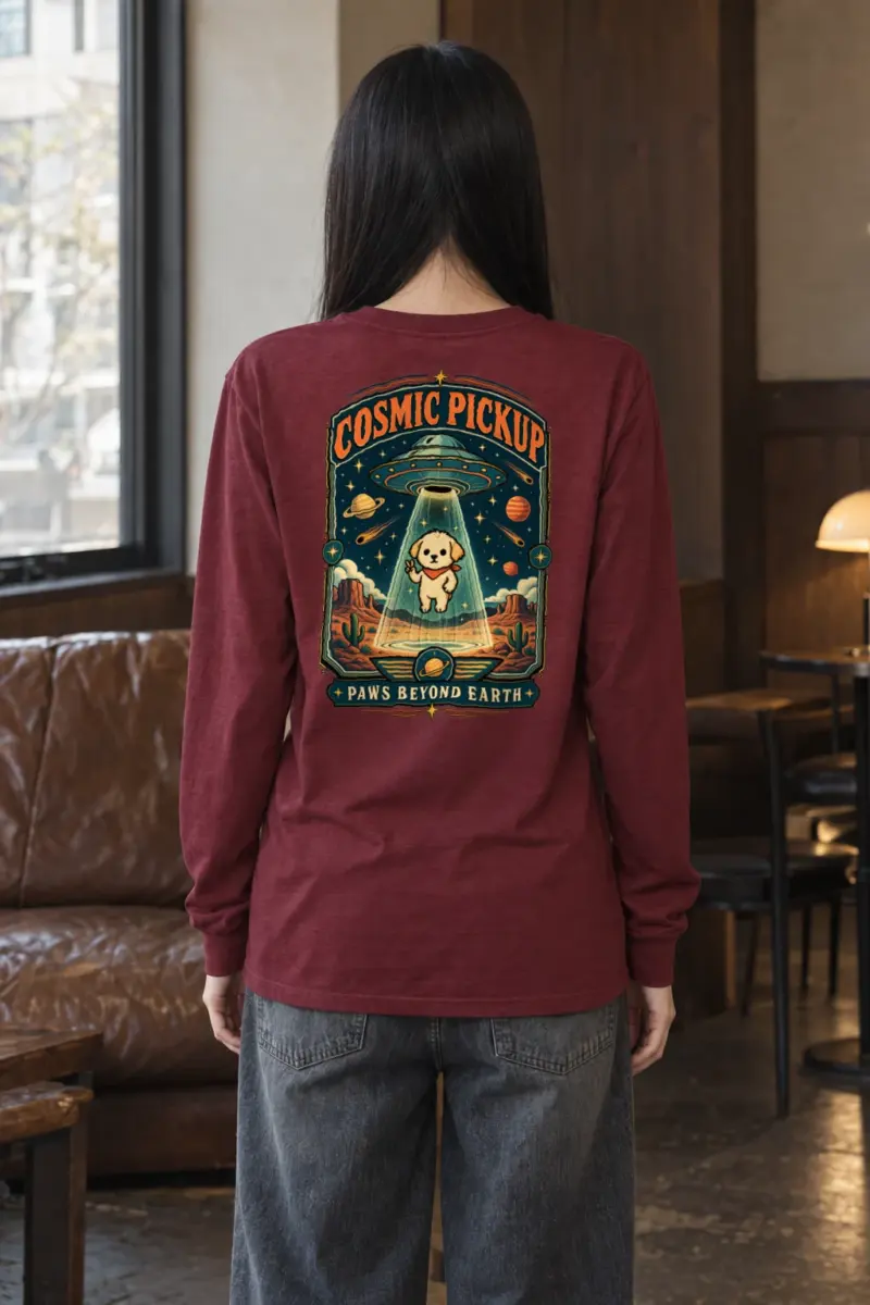 "Cosmic Pickup Paws" Unisex Longsleeve T-shirt | Gildan 2400