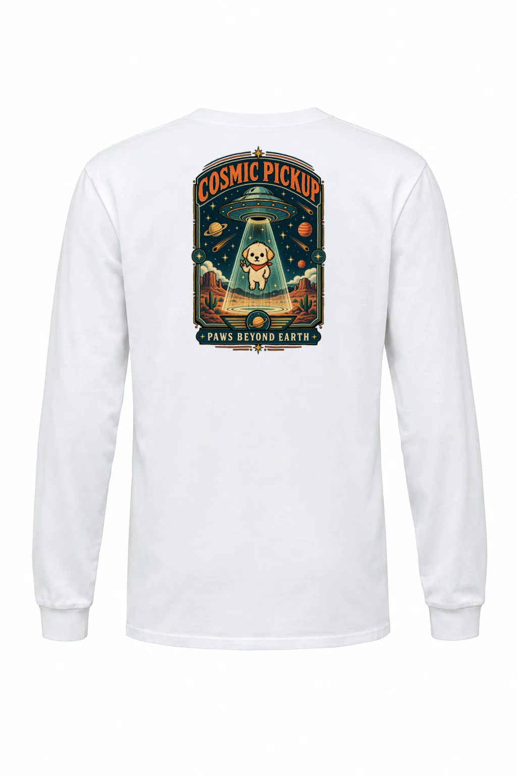 "Cosmic Pickup Paws" Unisex Longsleeve T-shirt | Gildan 2400