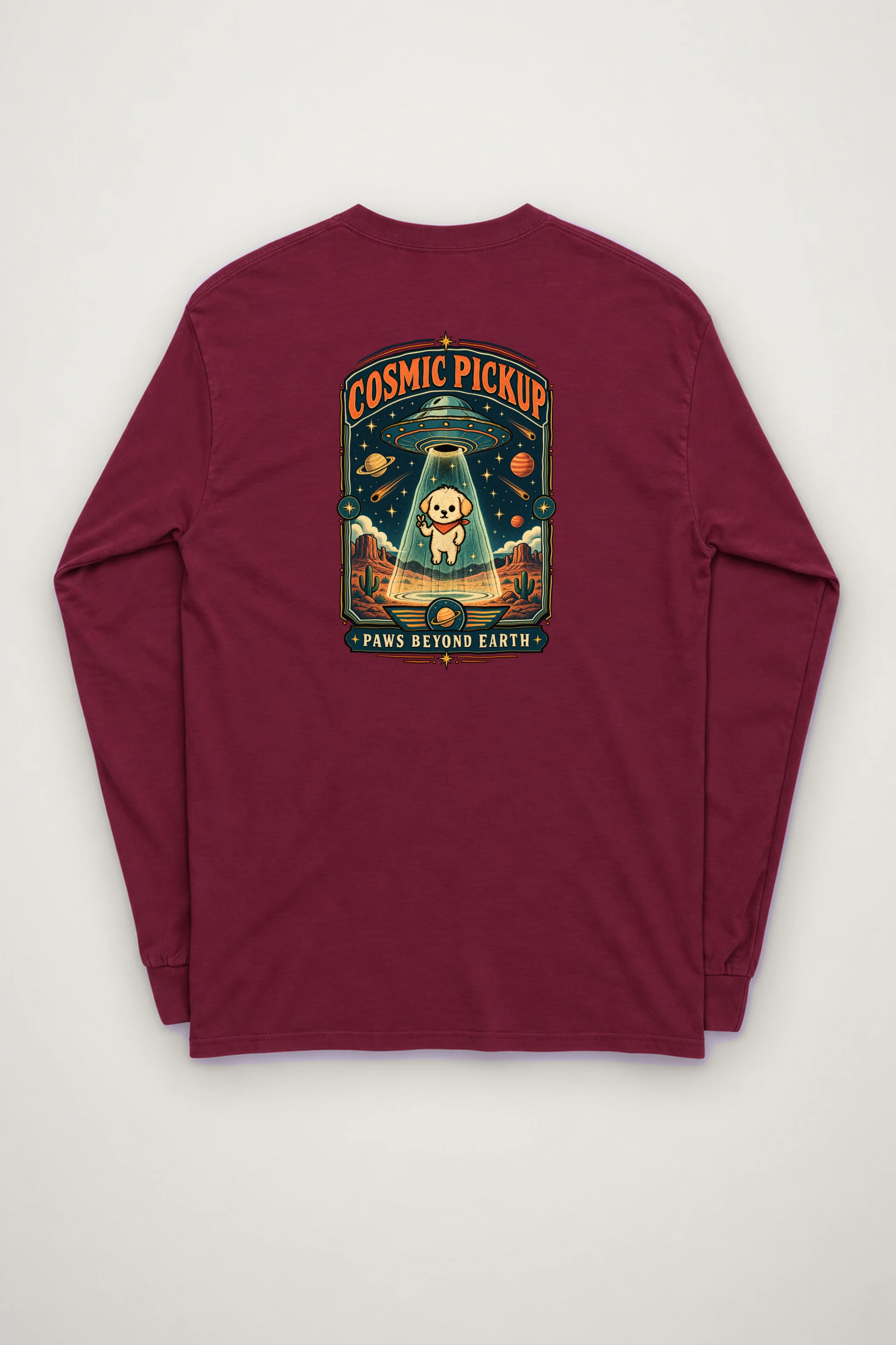 "Cosmic Pickup Paws" Unisex Longsleeve T-shirt