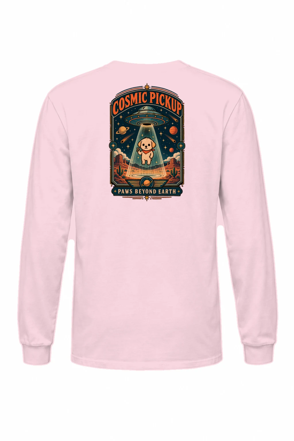 "Cosmic Pickup Paws" Unisex Longsleeve T-shirt | Gildan 2400