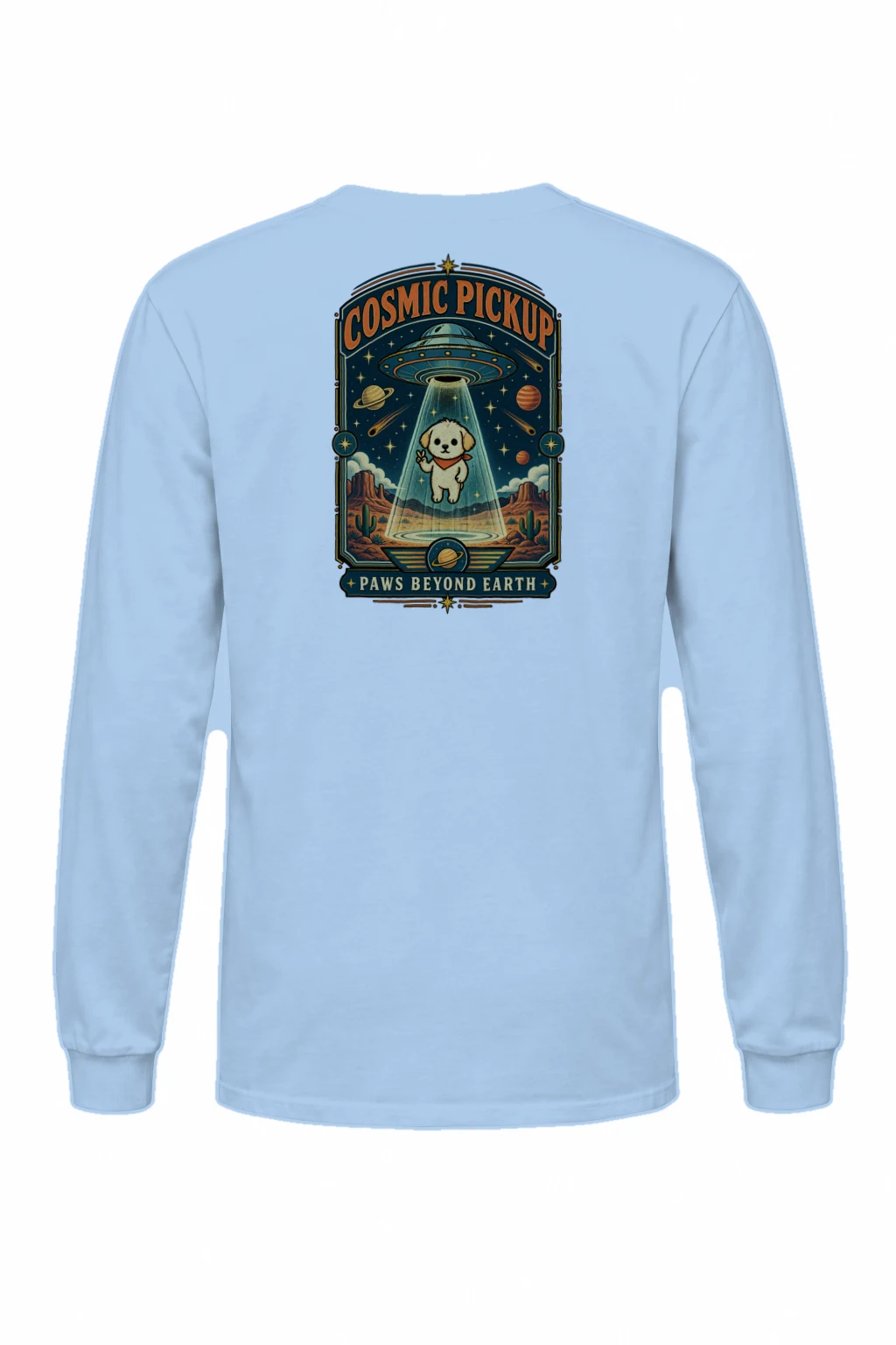 "Cosmic Pickup Paws" Unisex Longsleeve T-shirt | Gildan 2400