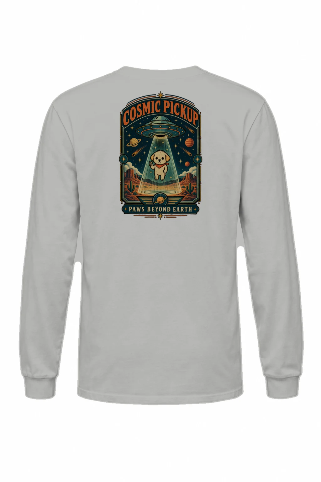 "Cosmic Pickup Paws" Unisex Longsleeve T-shirt | Gildan 2400