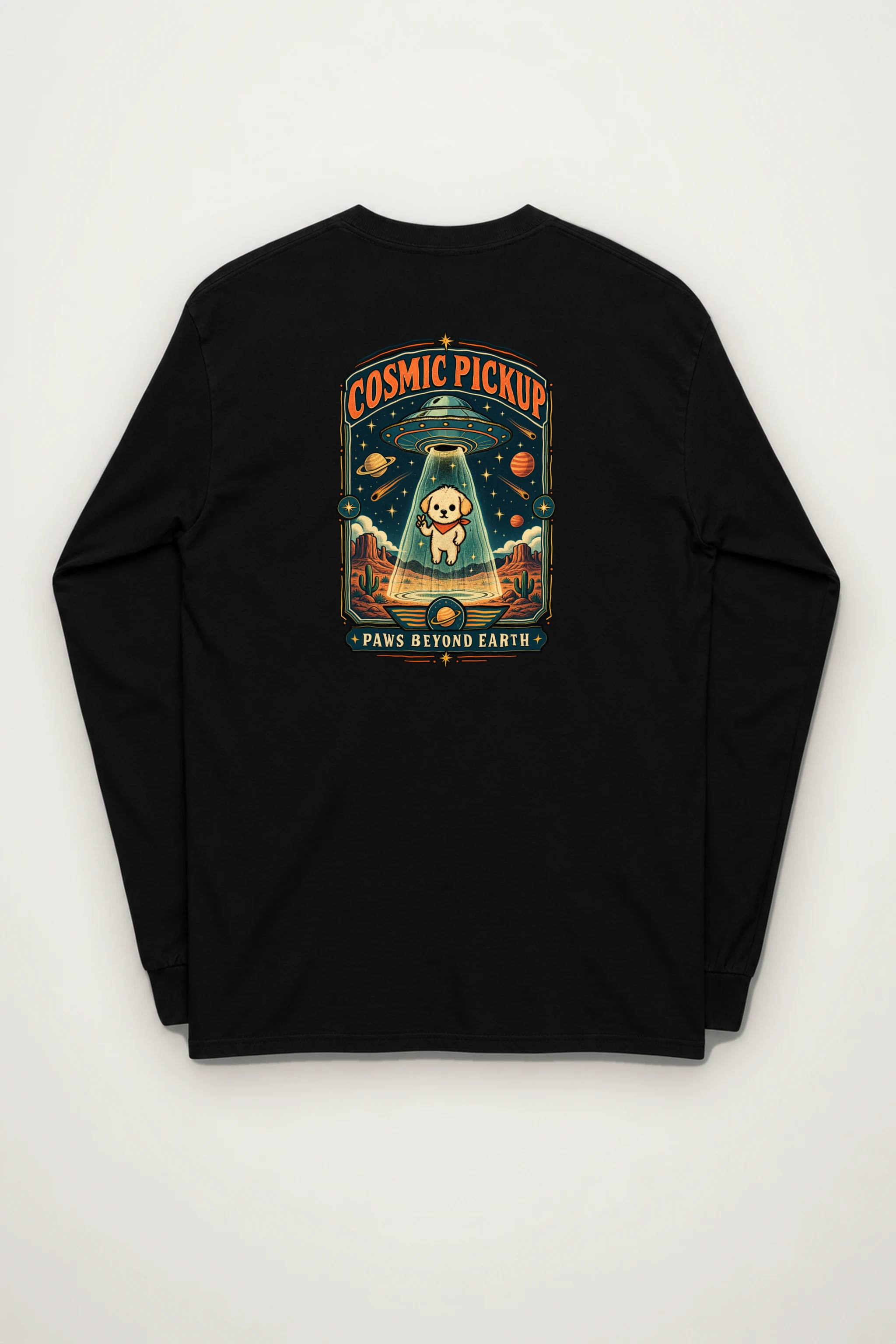 "Cosmic Pickup Paws" Unisex Longsleeve T-shirt
