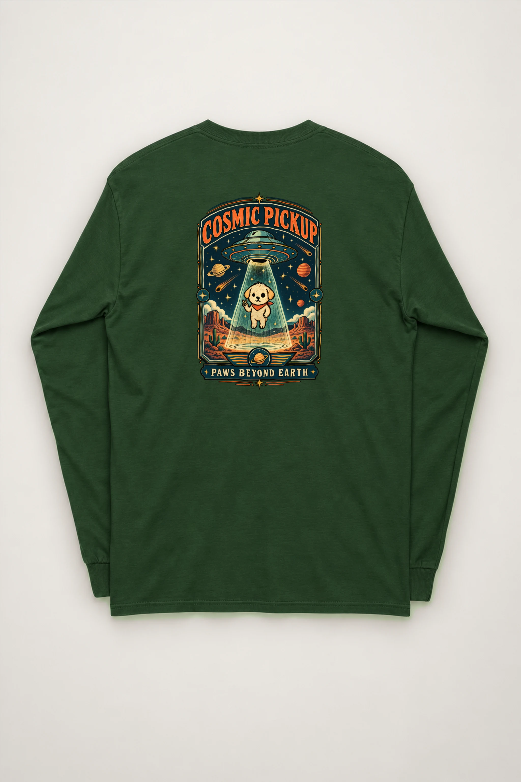 "Cosmic Pickup Paws" Unisex Longsleeve T-shirt