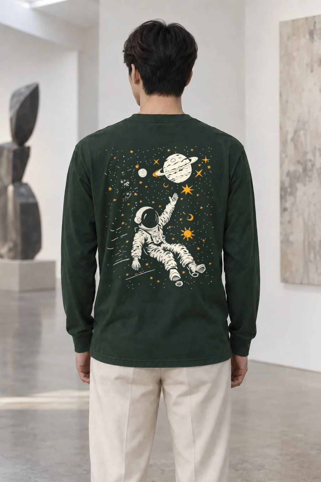 "Cosmic Star Catcher" Unisex Longsleeve T-shirt | Gildan 2400