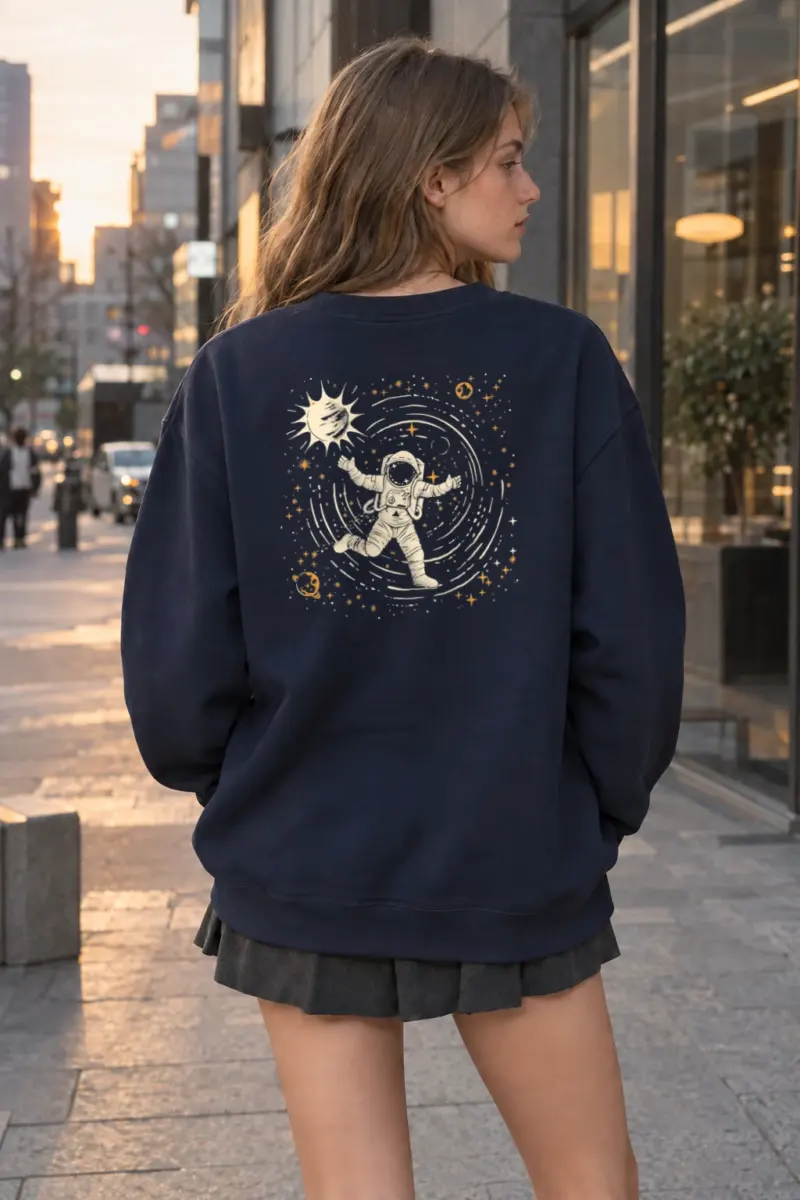 "Cosmic Star Collector" Heavy Blend Unisex Crewneck Sweatshirt | Gildan 18000