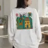 "Cottage Giraffe" Unisex Longsleeve T-shirt | Gildan 2400