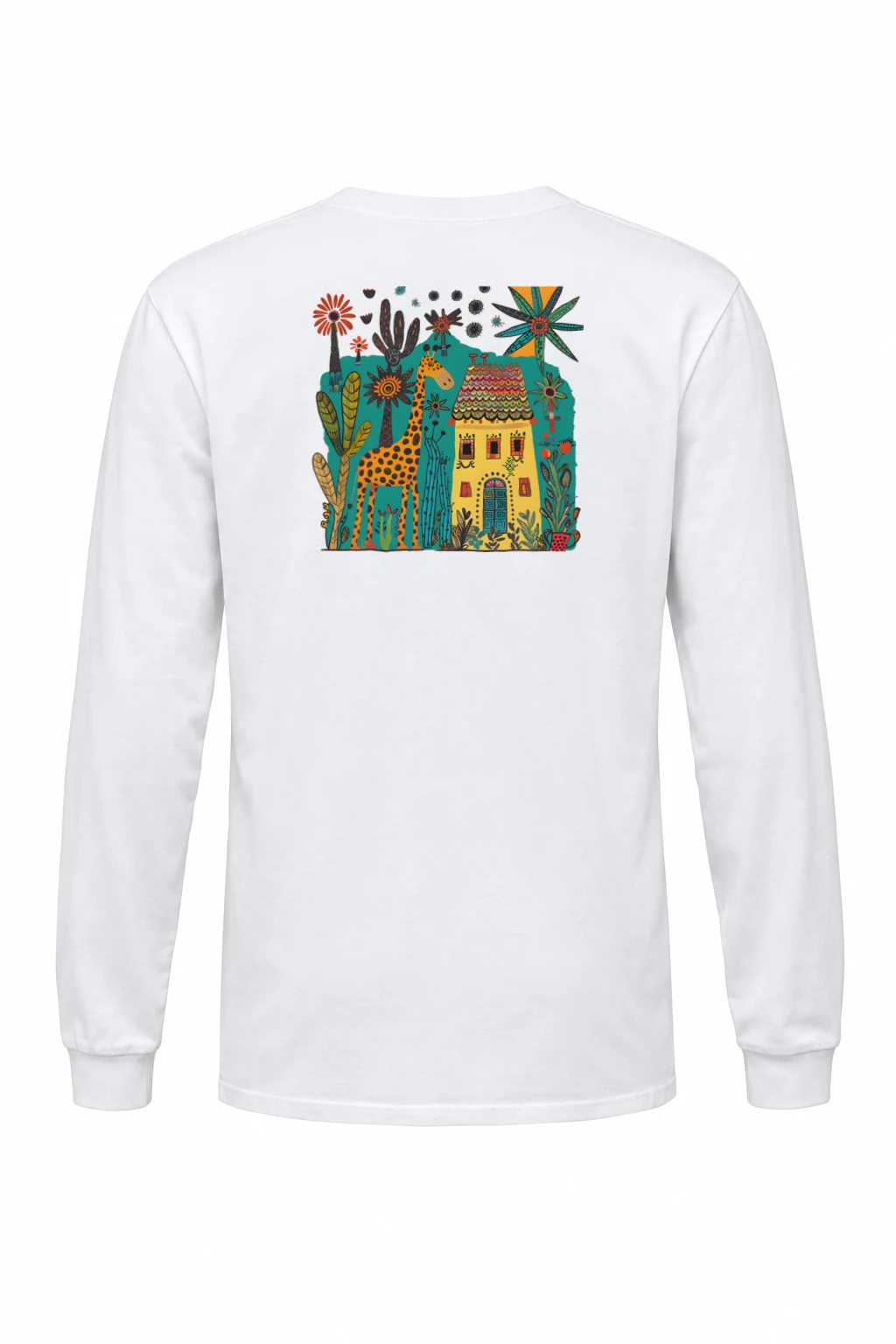 "Cottage Giraffe" Unisex Longsleeve T-shirt | Gildan 2400