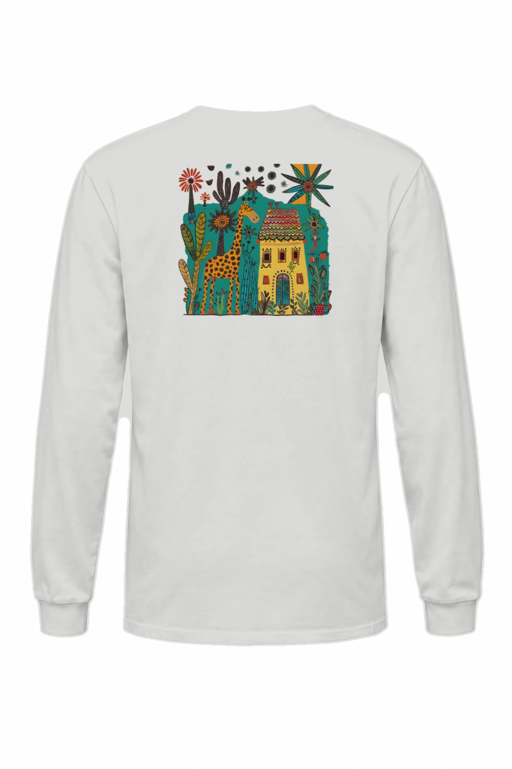 "Cottage Giraffe" Unisex Longsleeve T-shirt | Gildan 2400
