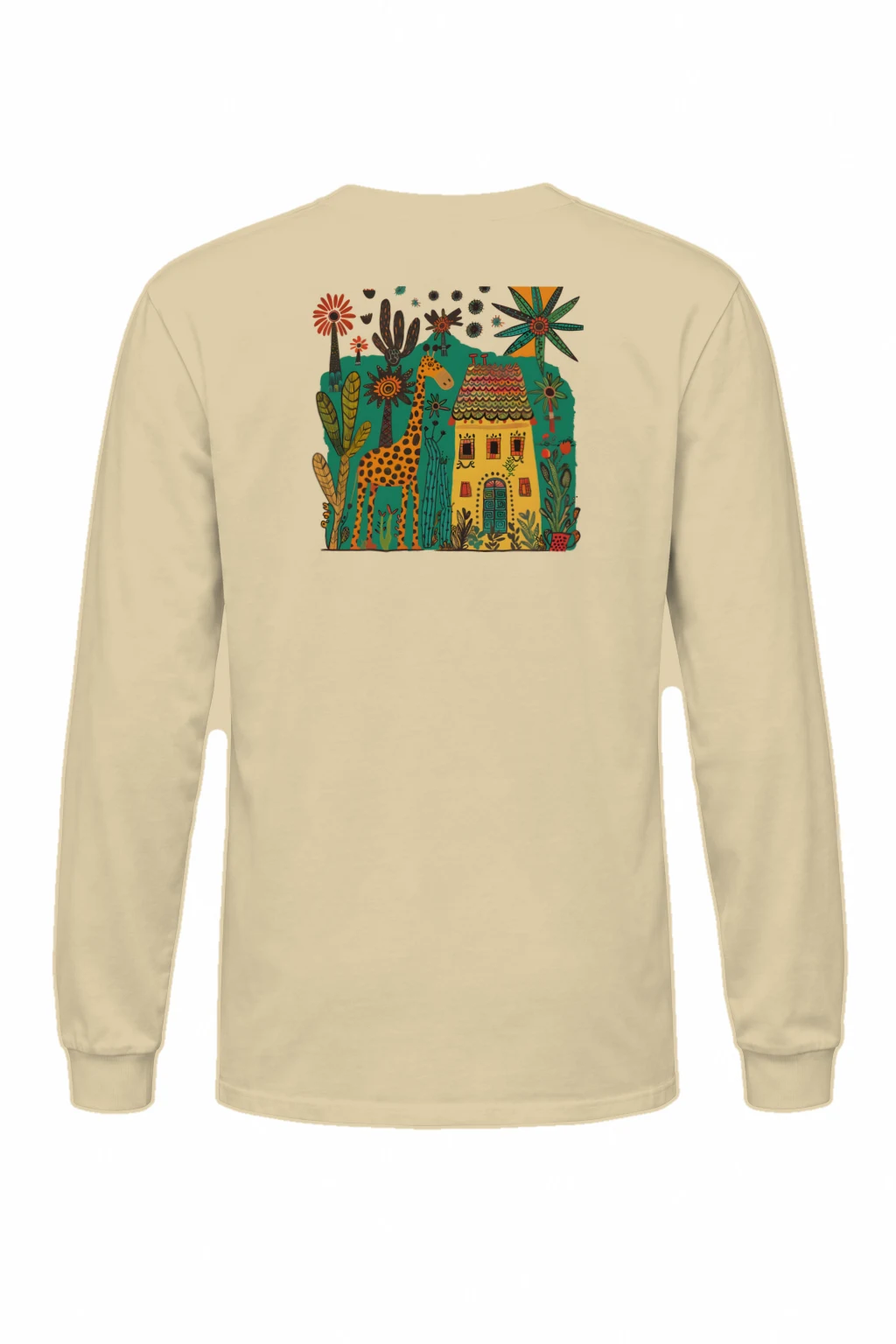 "Cottage Giraffe" Unisex Longsleeve T-shirt | Gildan 2400