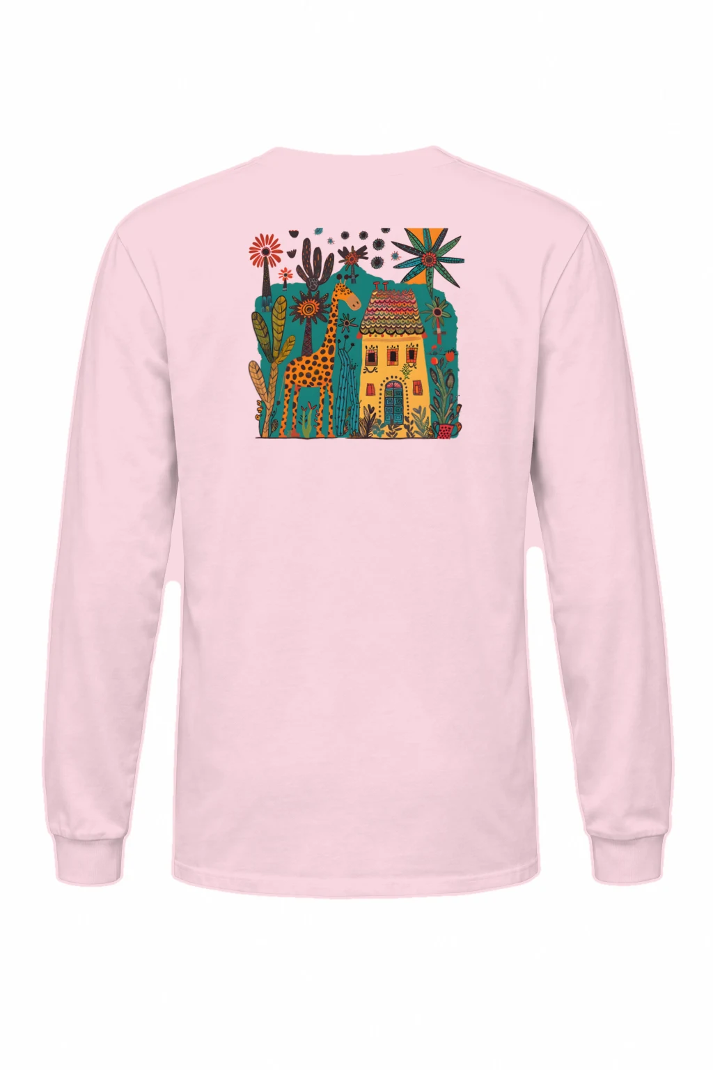 "Cottage Giraffe" Unisex Longsleeve T-shirt | Gildan 2400