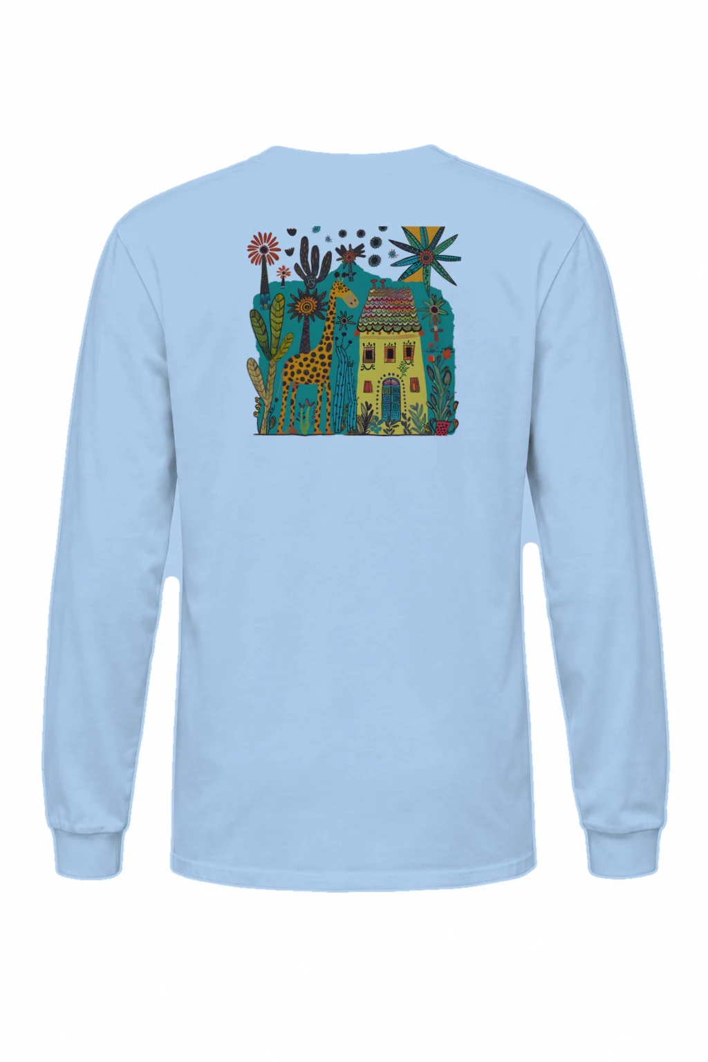 "Cottage Giraffe" Unisex Longsleeve T-shirt | Gildan 2400