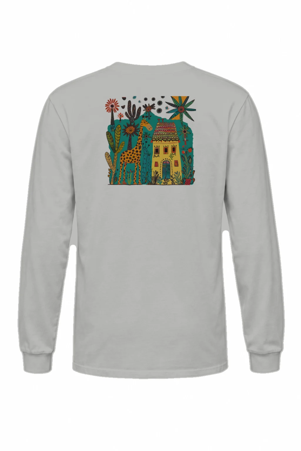 "Cottage Giraffe" Unisex Longsleeve T-shirt | Gildan 2400