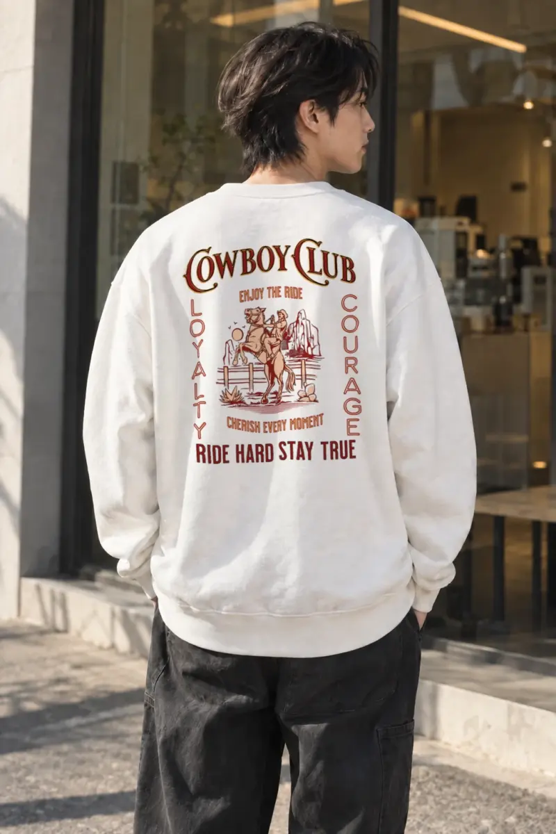 "Cowboy Club" Heavy Blend Unisex Crewneck Sweatshirt | Gildan 18000