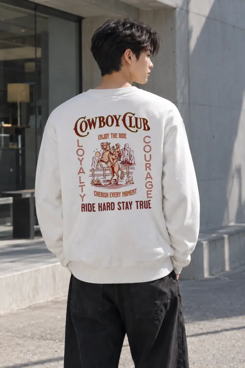 "Cowboy Club" Heavy Blend Unisex Crewneck Sweatshirt | Gildan 18000