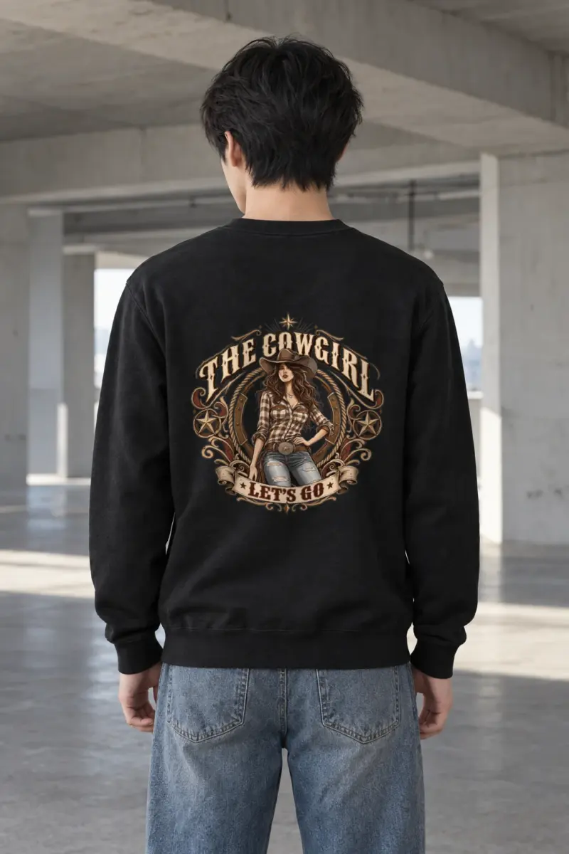 "Cowgirl Let's Go" Heavy Blend Unisex Crewneck Sweatshirt