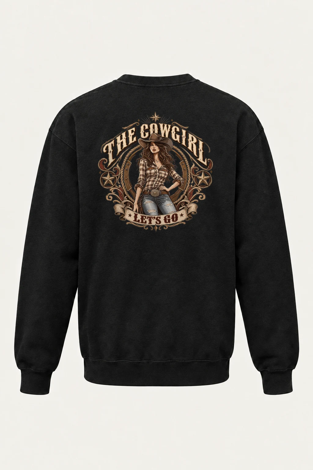 "Cowgirl Let's Go" Heavy Blend Unisex Crewneck Sweatshirt | Gildan 18000