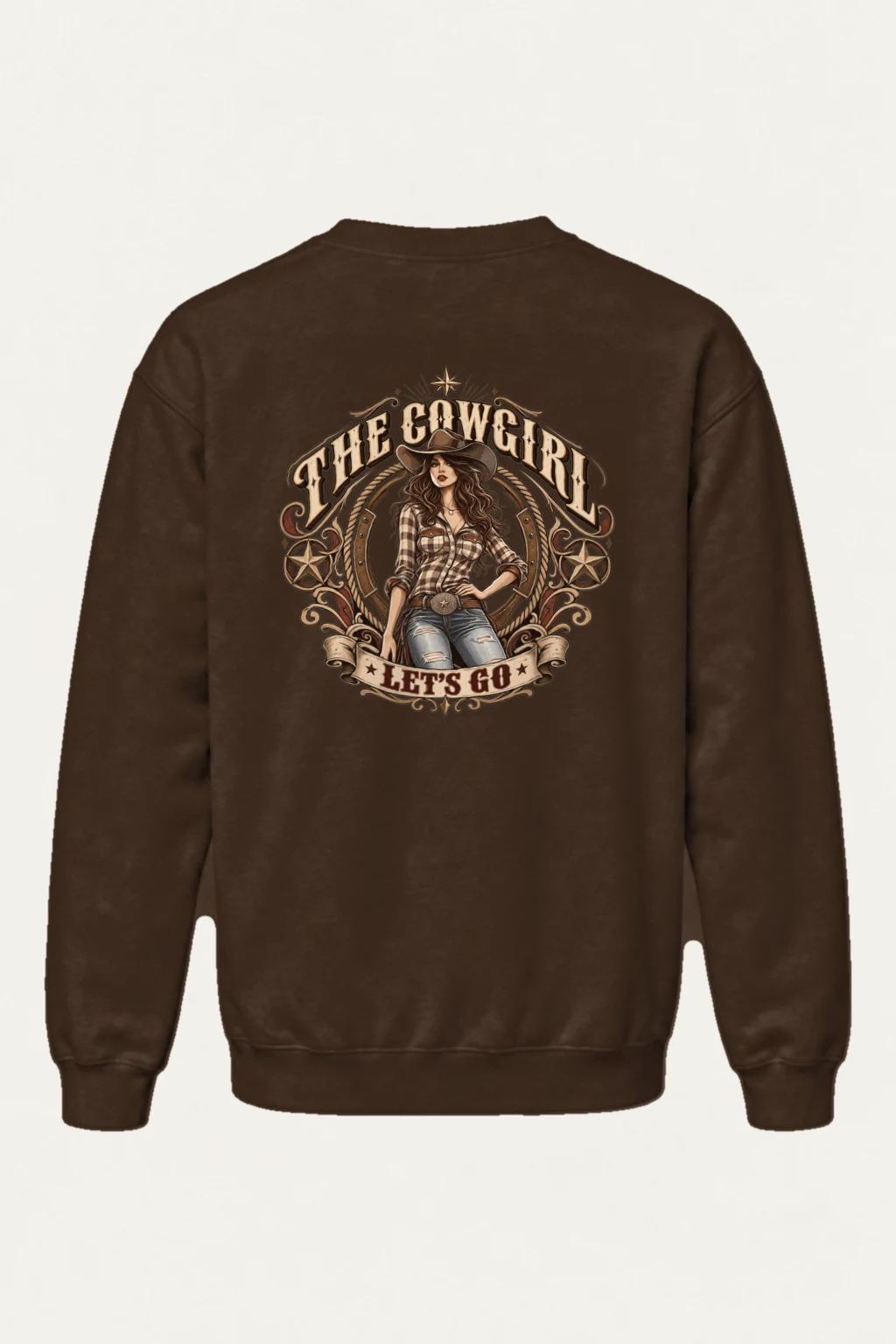 "Cowgirl Let's Go" Heavy Blend Unisex Crewneck Sweatshirt | Gildan 18000