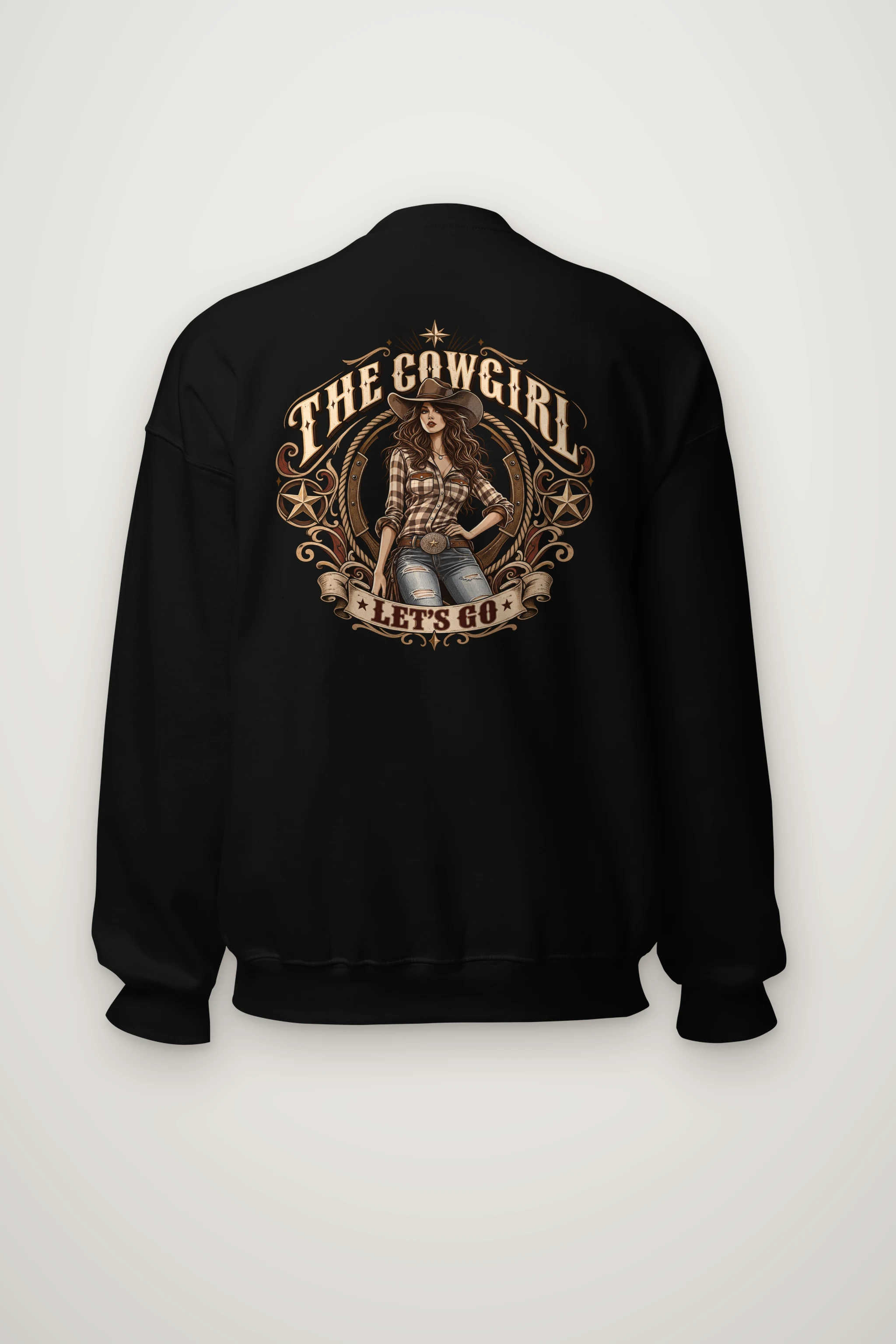 "Cowgirl Let's Go" Heavy Blend Unisex Crewneck Sweatshirt